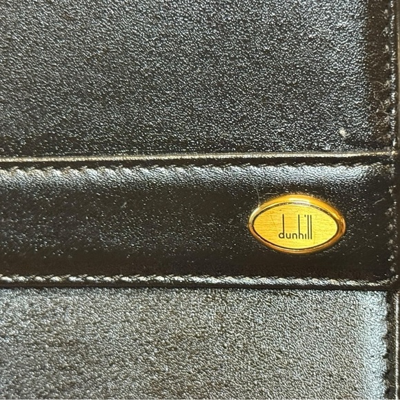 Dunhill Vintage Black Leather Document Clutch with Gold Lock - Picture 3 of 11